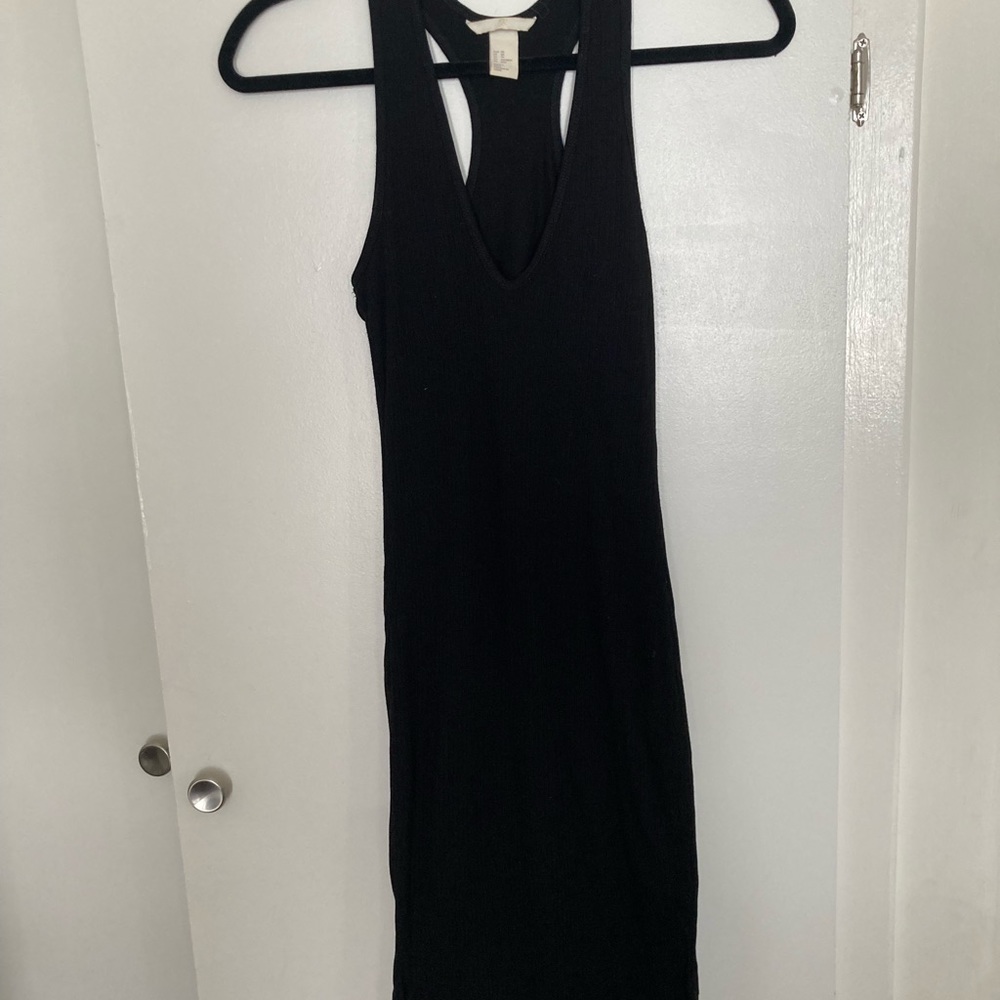 Ribbed racerback midi dress